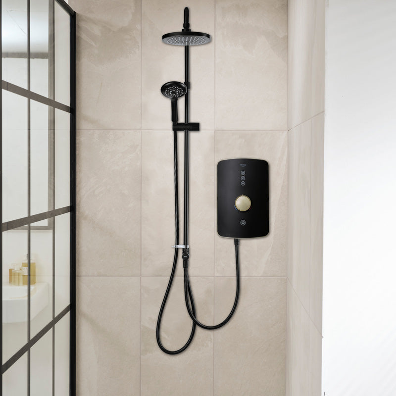 Triton Amala DuElec Electric Shower Brushed Brass 9.5kW