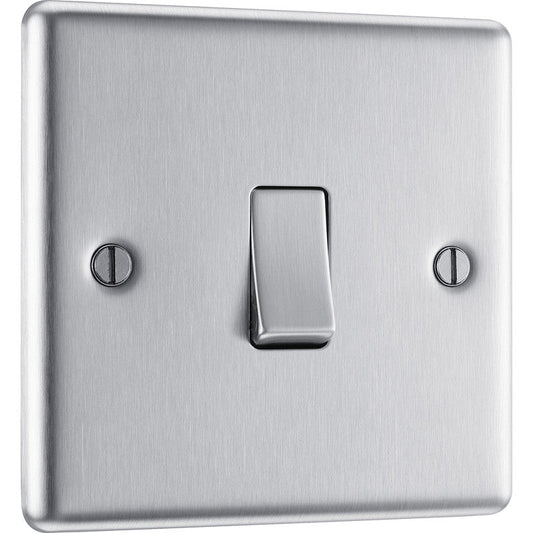 BG Brushed Steel Switch 2 Way -16AX