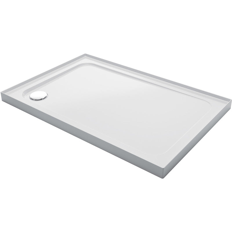 Mira Flight Low Rectangular Shower Tray with Corner Waste  4 Upstands