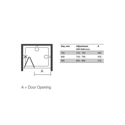 Merlyn NIX Bi-Fold Shower Enclosure Door