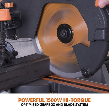 Evolution R210SMS+ 210mm Multi-Material Sliding Mitre Saw 230V
