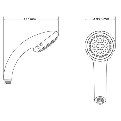 Mira Response 4 Spray Shower Handset Chrome