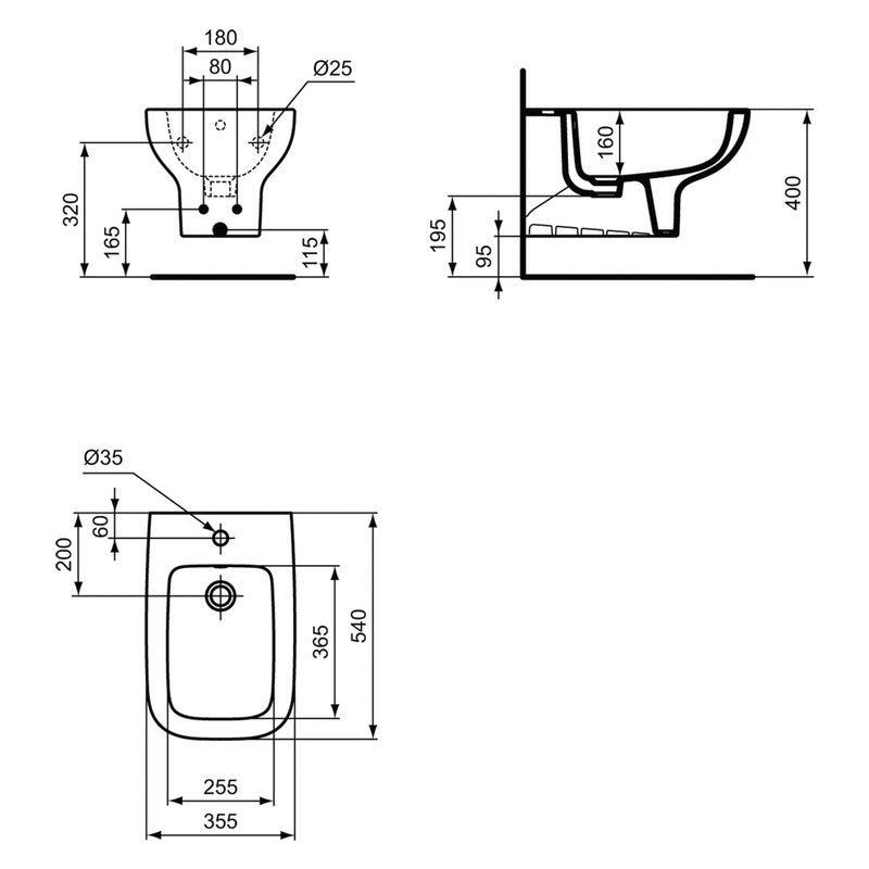 Ideal Standard i.life A Wall Hung Bidet