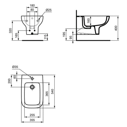 Ideal Standard i.life A Wall Hung Bidet