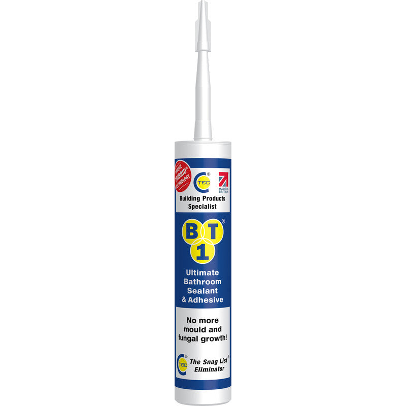BT1 Ultimate Bathroom Adhesive & Sealant 290ml White