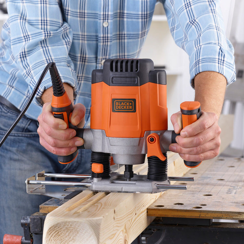 1200W 1/4in Plunge Router with 6 Bits – Precision Woodwork