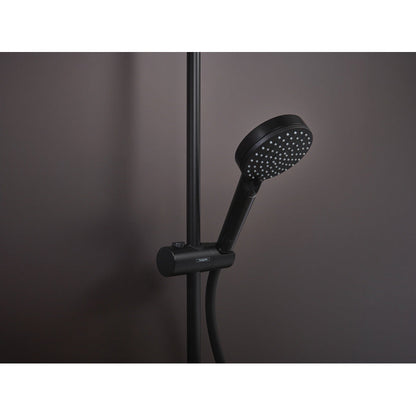 Hansgrohe Vernis Shape Thermostatic Bar Diverter Mixer Shower Matt Black