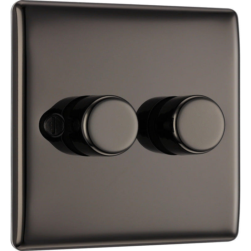 BG Nexus Metal Black Nickel Intelligent LED Dimmer Switch  2 Way