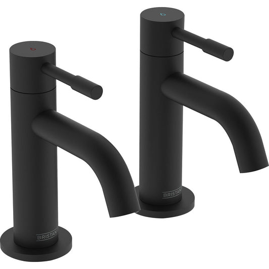 Bristan Mila Taps Black Basin Pillar