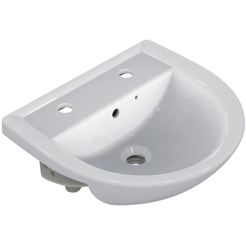 Armitage Shanks Sandringham 21 Semi-Recessed Basin 50cm 2 Tap Hole