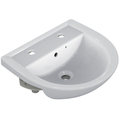 Armitage Shanks Sandringham 21 Semi-Recessed Basin 50cm 2 Tap Hole