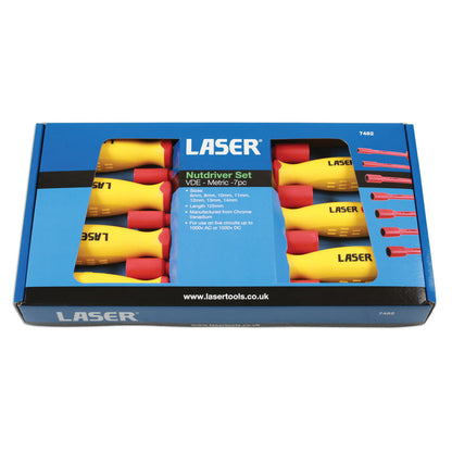 Laser Insulated Nut Driver Set 7 Piece 6-14mm