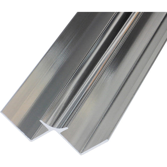 Mermaid Laminate Shower Wall Panel Trims Polished Silver Internal Corner