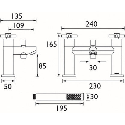 Bristan Decade Taps Bath Shower Mixer