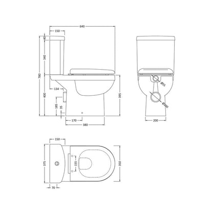 nuie Ivo Close Couple Toilet and Soft Close Seat
