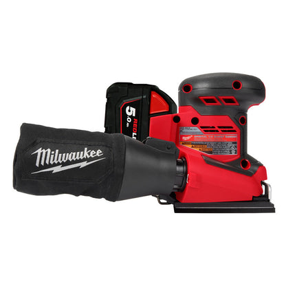 Milwaukee M18 BQSS-502B Quarter Sheet Sander 2 x 5.0Ah