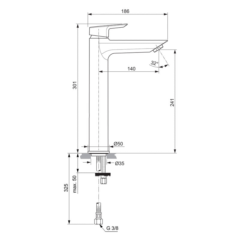 Ideal Standard Tesi Taps Tall Basin Mixer