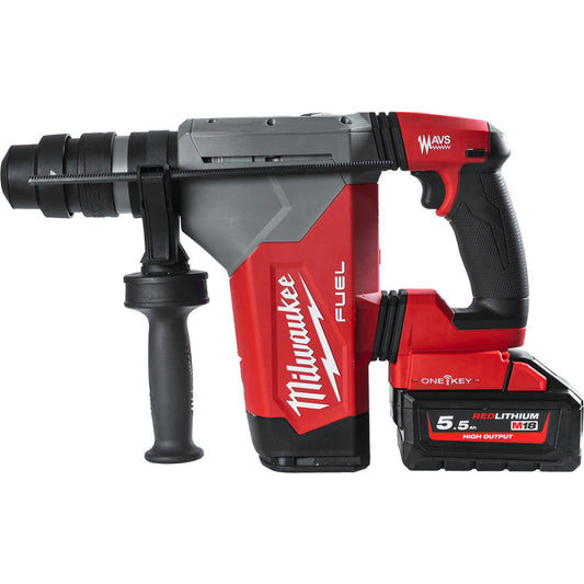 Milwaukee M18 ONEFHPX-552X FUEL ONE-KEY FIXTEC 28mm SDS-plus Drill 2 x 5.5Ah