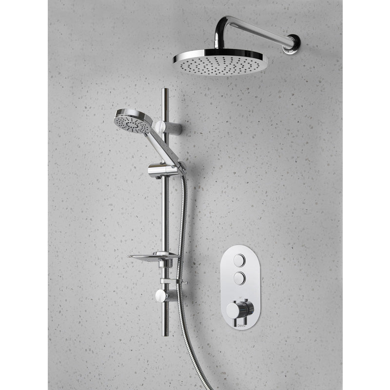 Deva Aston Push Button Thermostatic Concealed Valve Diverter Mixer Shower