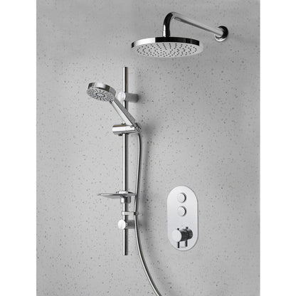 Deva Aston Push Button Thermostatic Concealed Valve Diverter Mixer Shower
