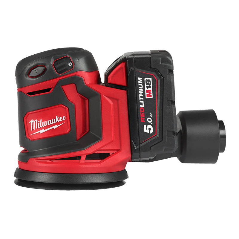 Milwaukee M18BOS125 125mm Random Orbital Sander 2 x 5.0Ah