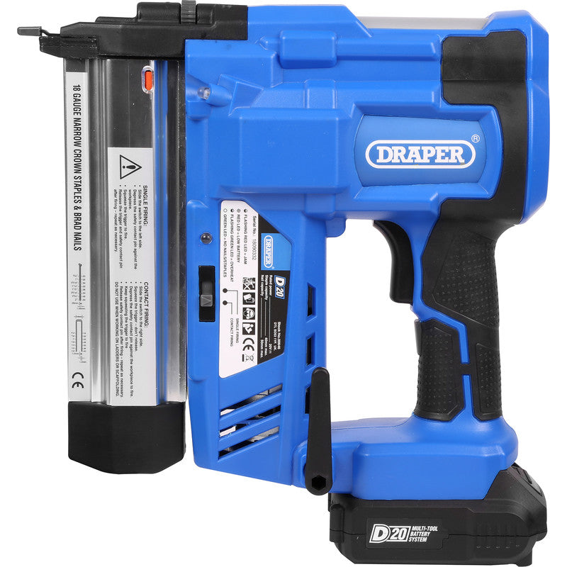 D20 20V Cordless Stapler Nailer – Fast Fixing with 2.0Ah Battery