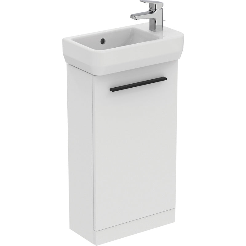 Ideal Standard i.life S Compact Cloakroom Wall Hung Vanity Unit with Basin Matt White 410mm