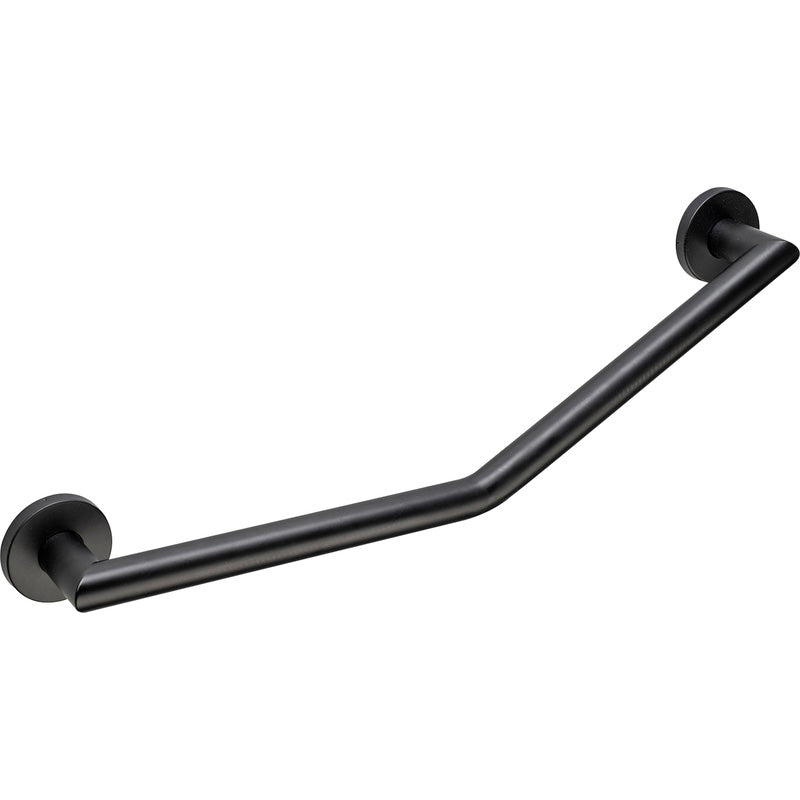 Croydex Angled 600mm Grab Bar Matt Black