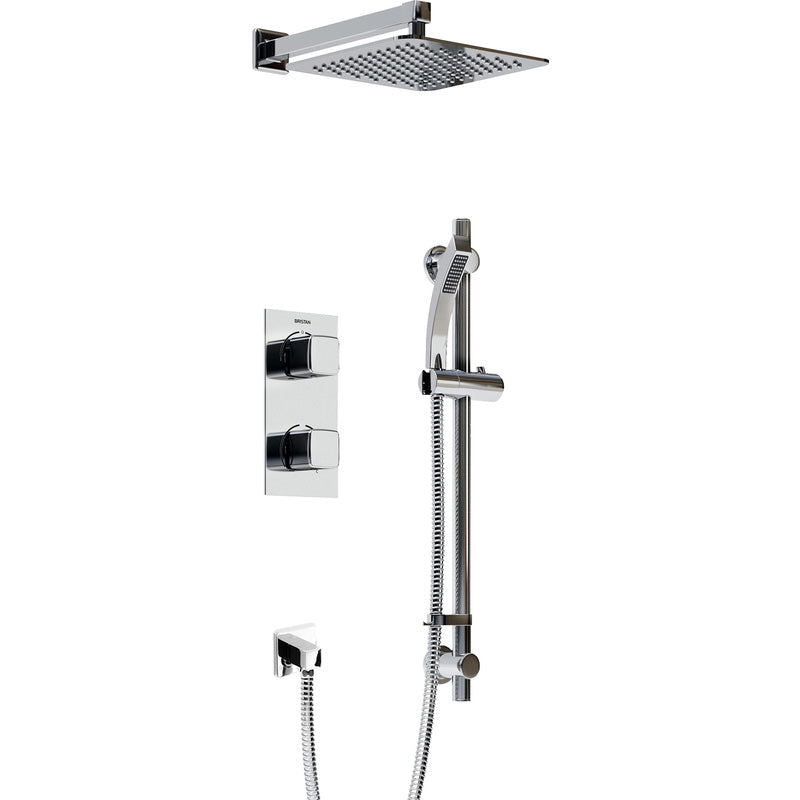 Bristan Cobalt Thermostatic Concealed Diverter Mixer Shower With Riser Kit