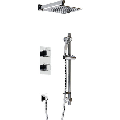 Bristan Cobalt Thermostatic Concealed Diverter Mixer Shower With Riser Kit