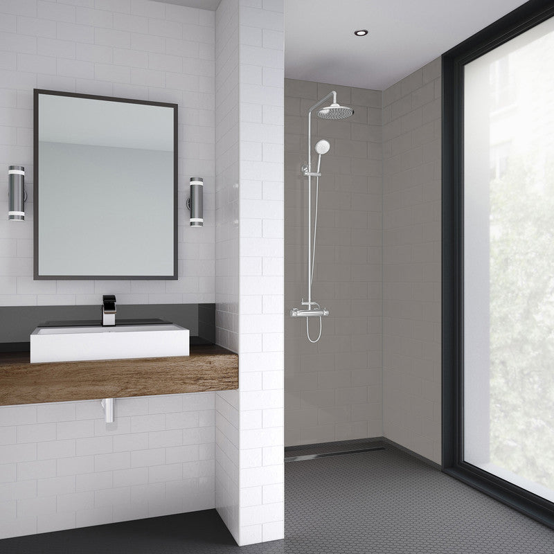 Mermaid Composite Metro Tile Vertical Shower Wall Panel 2440mm x 1220mm