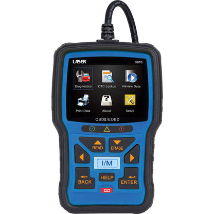 Laser OBDII/EOBD Code Reader & Reset Tool