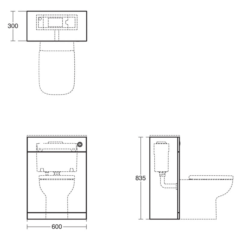 Ideal Standard i.life A Matt Quartz Grey WC Unit and Worktop with Wall Hung Toilet and Soft Close Seat 600mm