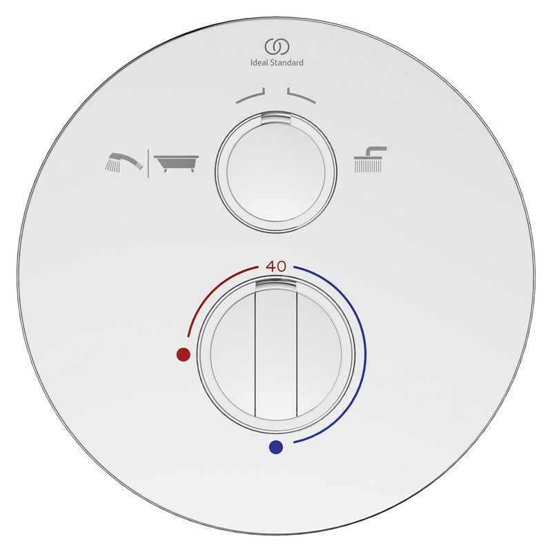 Ideal Standard Easybox Thermostatic Concealed Dual Outlet Shower Valve Round