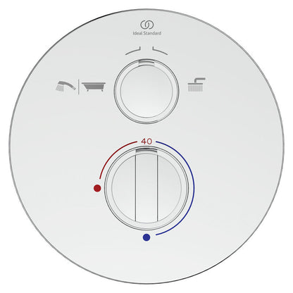 Ideal Standard Easybox Thermostatic Concealed Dual Outlet Shower Valve Round