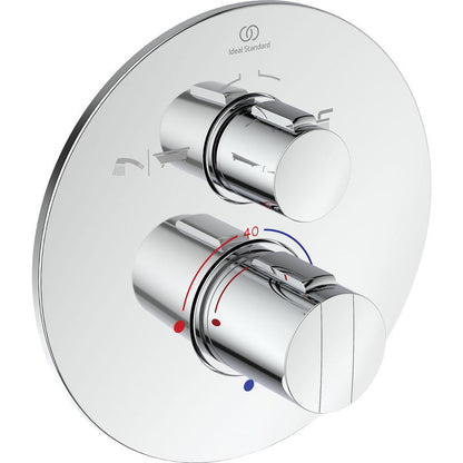 Ideal Standard Easybox Thermostatic Concealed Dual Outlet Shower Valve Round