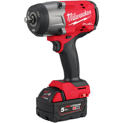 Milwaukee M18FHIW2F12-502X FUEL™ 1/2" High Torque Impact Wrench with Friction Ring 2 x 5.0Ah