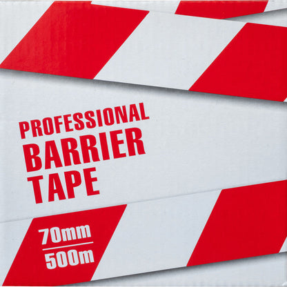 Red & White Barrier Tape 70mm x 500m