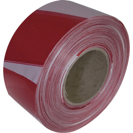 Red & White Barrier Tape 70mm x 500m