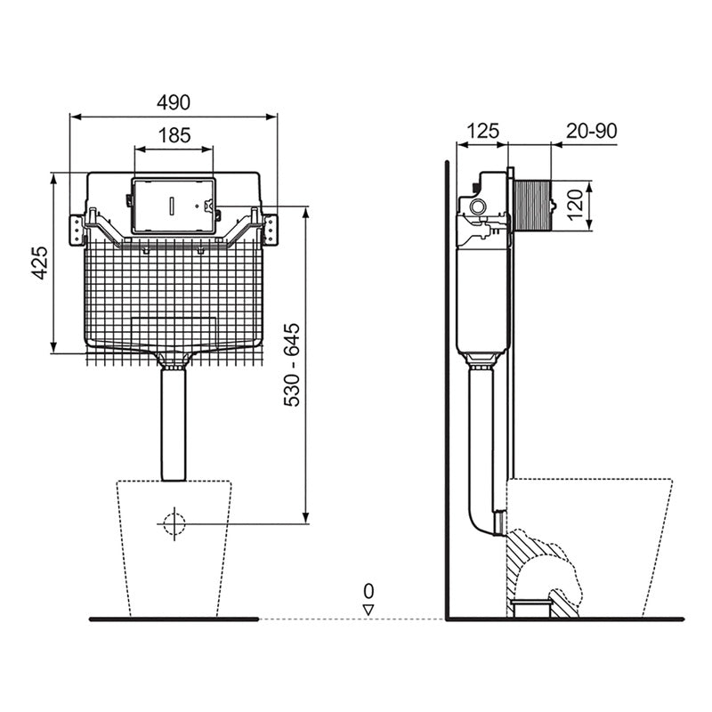 Ideal Standard i.life B Back To Wall Toilet with Concealed Cistern, Flush Plate and Soft Close Seat