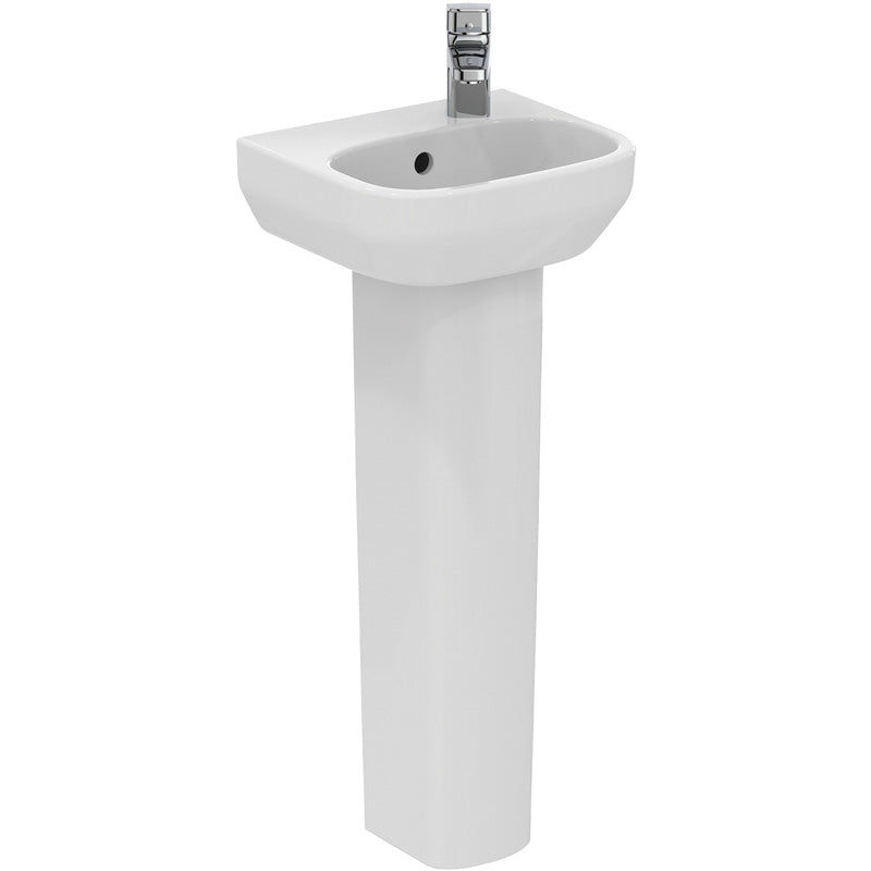 Ideal Standard i.life Cloakroom Basin and Pedestal  1 Tap Hole