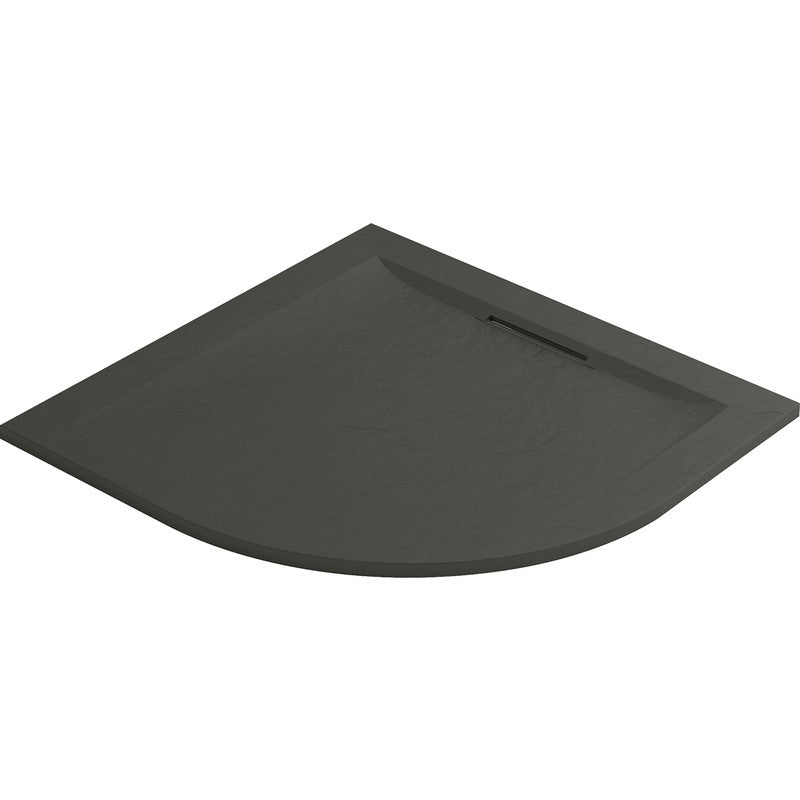Mira Flight Level Offset Quadrant Slate Effect Shower Tray 1200 x 900mm LH
