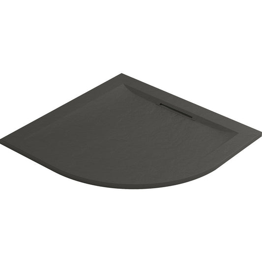 Mira Flight Level Offset Quadrant Slate Effect Shower Tray 1200 x 900mm LH