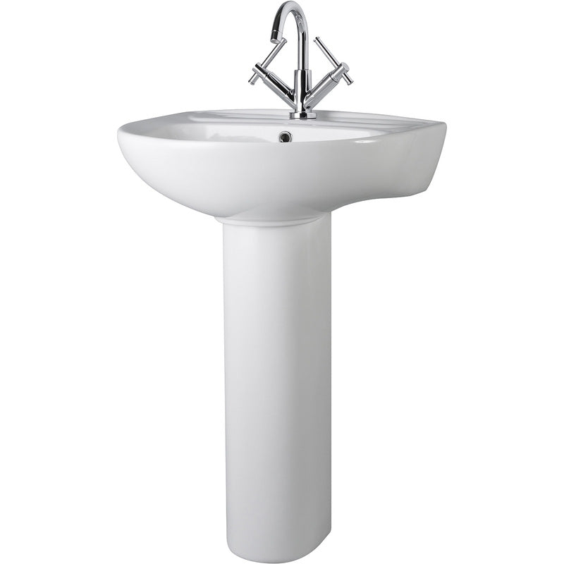 nuie Melbourne Basin & Pedestal 550mm 1 Tap Hole