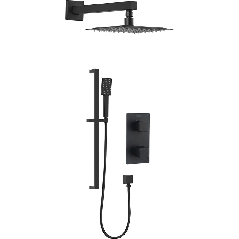 Bristan Cobalt Thermostatic Concealed Diverter Mixer Shower Black