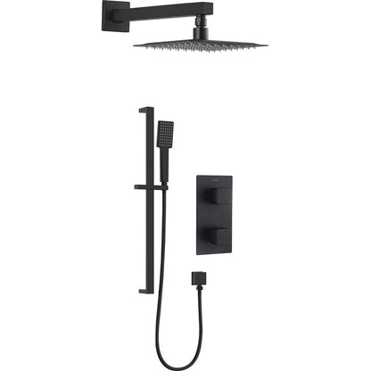 Bristan Cobalt Thermostatic Concealed Diverter Mixer Shower Black