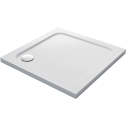 Mira Flight Low Square Shower Tray with Corner Waste