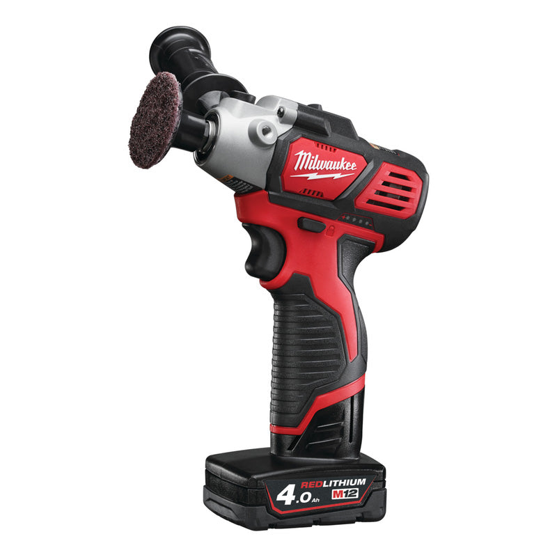Milwaukee M12BPS-421X Sub Compact Polisher/Sander 1 x 4.0Ah & 1 x 2.0Ah