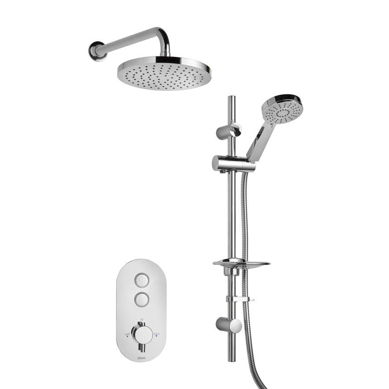 Deva Aston Push Button Two Outlet Thermostatic Shower Valve