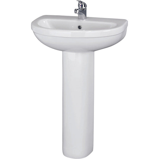 nuie Ivo Basin & Pedestal 550mm 1 Tap Hole